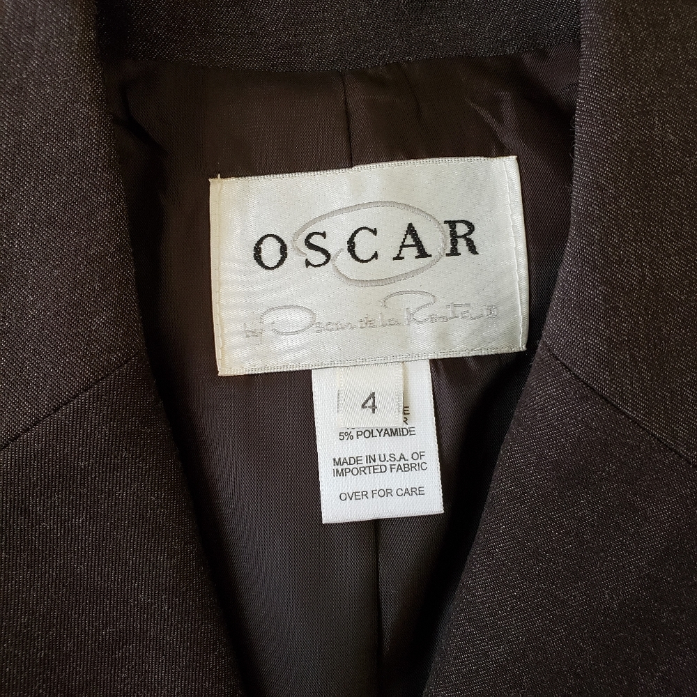 Oscar de la Renta - Brown Wool Blazer - Picture 5 of 5
